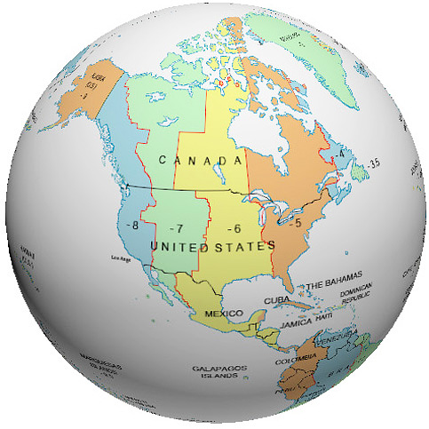 Canada On Globe
