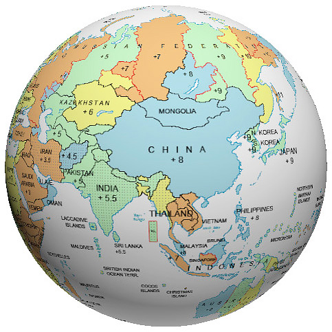 Asia Time Zones Map - vrogue.co
