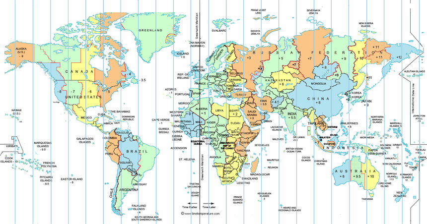 Map Of World Times Zohreh Addison