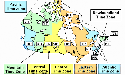 Ontario Time Zone Map Ontario Time Zone