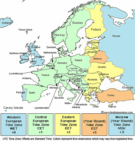 England Time Zone Map England Time Zone