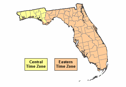 univerity of florida time zone