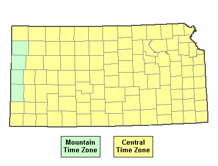 Kansas Time Zone Map - United States Map